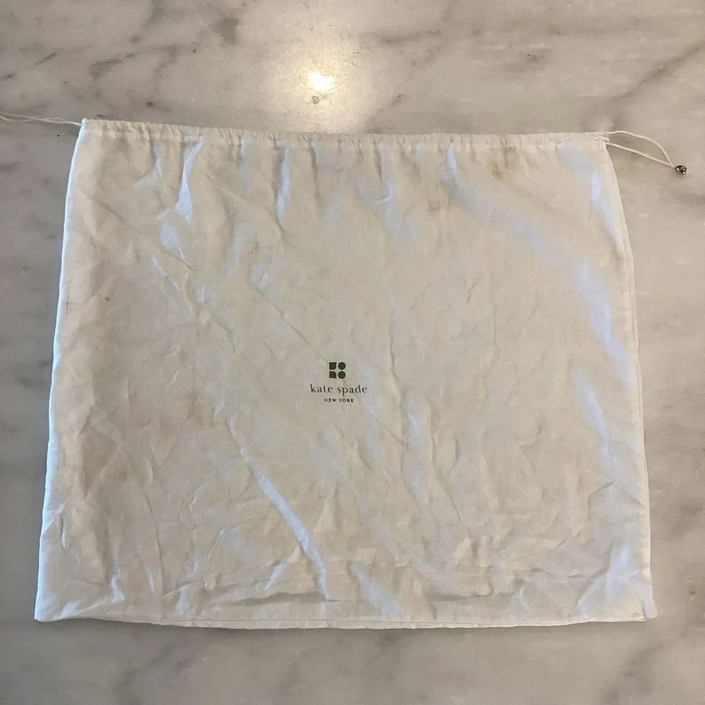 Kate Spade White and Green XL Dust Bag
